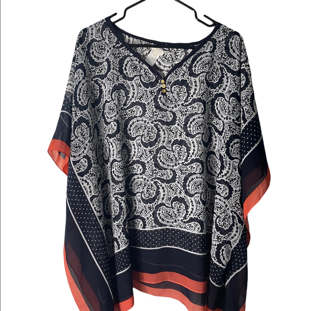 Talbots Shawl-Scarf top. Size: L/XL